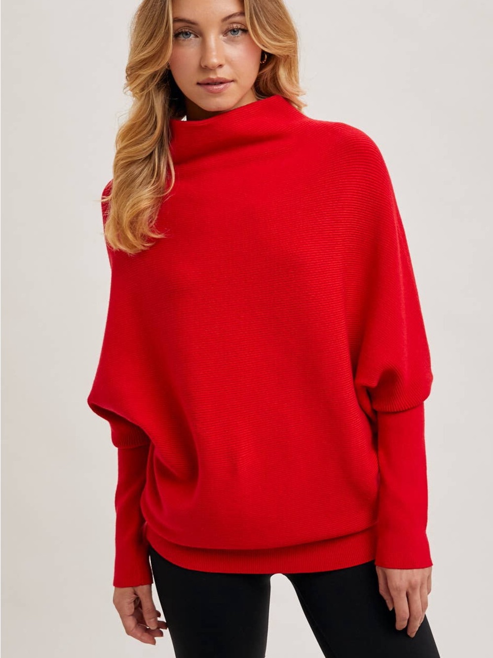 NWOT Bluivy SLOUCH NECK DOLMAN SLEEVED PULLOVER Sweater